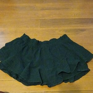 Aerie Black Ruffle Skort